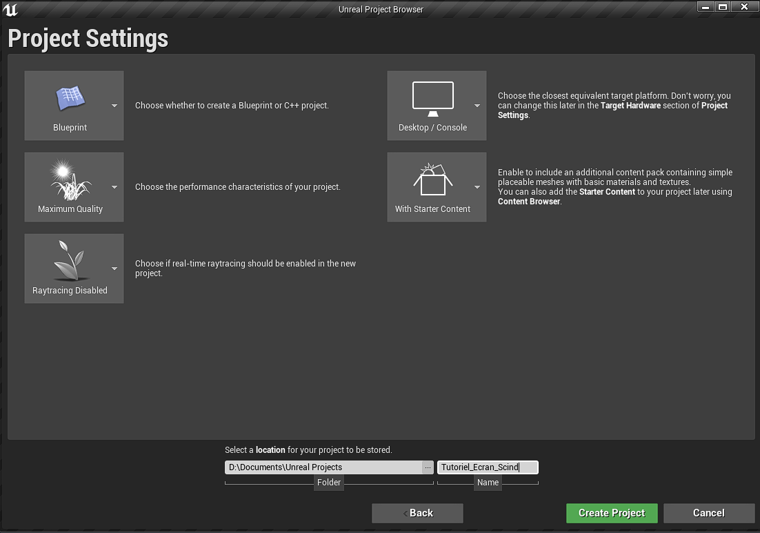 Création d'un projet dans Unreal pt.3